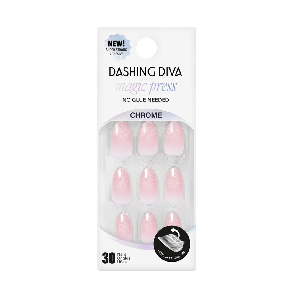 Dashing Diva Magic Press Magnetic Nails in Precious Pink
